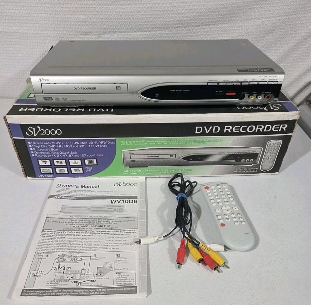 SV2000 WV10D6 DVD Recorder Record DVD-R DVD+R DVD-RW/+RW Player With Box